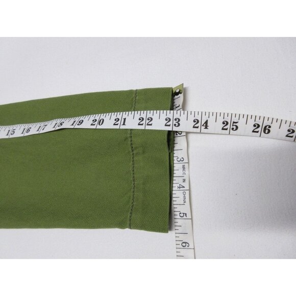 Chico's women's green cotton‎ twill military style utility jacket M - Picture 10 of 10
